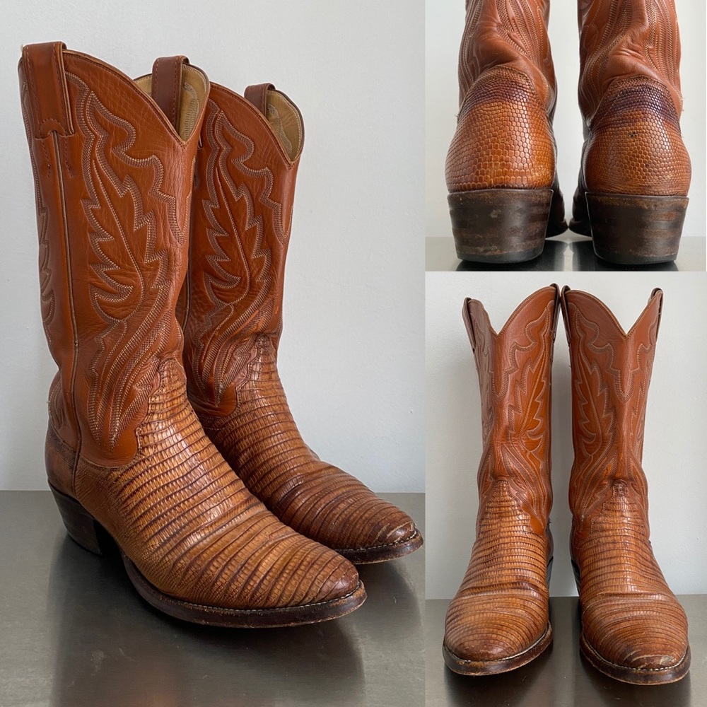 Vintage Justin Cognac Cowboy/Cowgirl Boots M5.5 W7